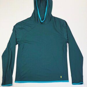 Cotopaxi Size Medium Mens Green Lighweight Back Pocket Logo Pullover Hoodie
